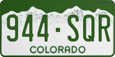CO license plate 944SQR
