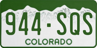 CO license plate 944SQS