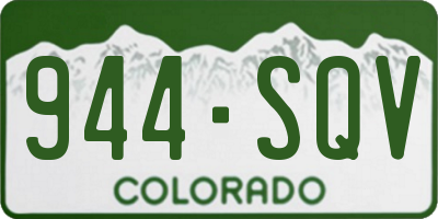 CO license plate 944SQV