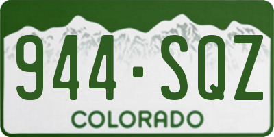 CO license plate 944SQZ