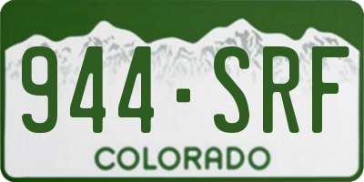 CO license plate 944SRF