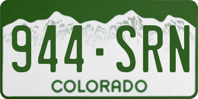 CO license plate 944SRN
