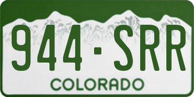 CO license plate 944SRR