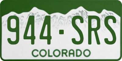 CO license plate 944SRS