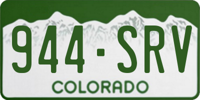 CO license plate 944SRV
