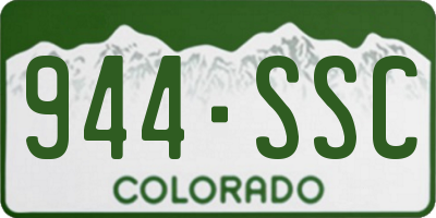 CO license plate 944SSC