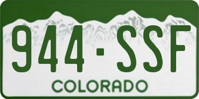 CO license plate 944SSF