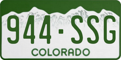 CO license plate 944SSG