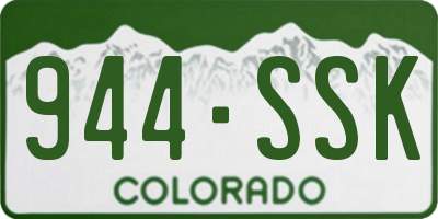 CO license plate 944SSK