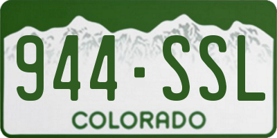 CO license plate 944SSL
