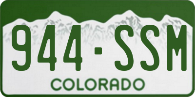 CO license plate 944SSM