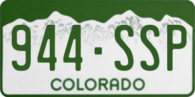 CO license plate 944SSP