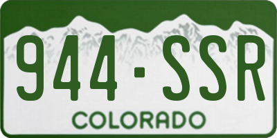 CO license plate 944SSR
