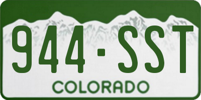 CO license plate 944SST