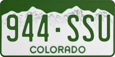 CO license plate 944SSU
