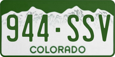 CO license plate 944SSV