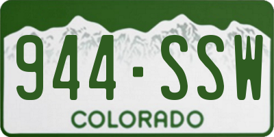 CO license plate 944SSW