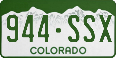 CO license plate 944SSX