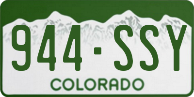CO license plate 944SSY