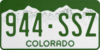 CO license plate 944SSZ