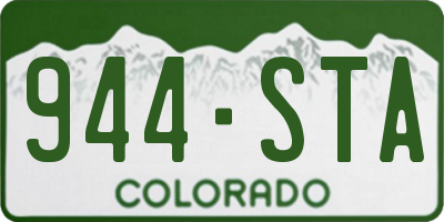 CO license plate 944STA