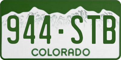 CO license plate 944STB
