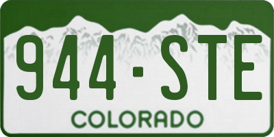 CO license plate 944STE