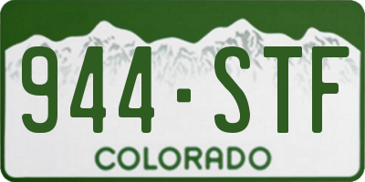 CO license plate 944STF