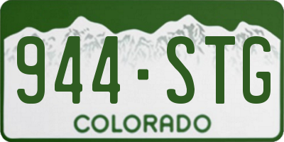 CO license plate 944STG