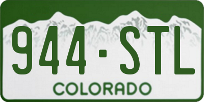 CO license plate 944STL