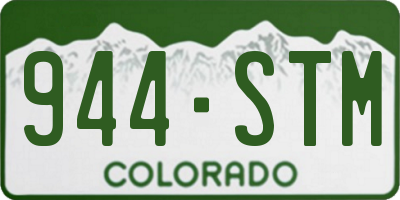 CO license plate 944STM