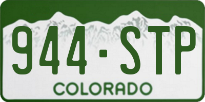 CO license plate 944STP