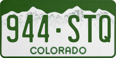 CO license plate 944STQ