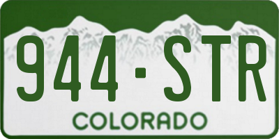 CO license plate 944STR