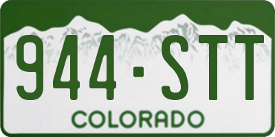 CO license plate 944STT