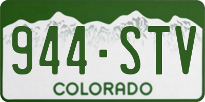 CO license plate 944STV