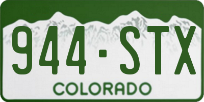CO license plate 944STX