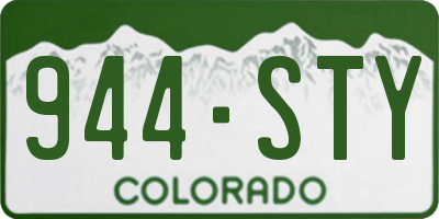 CO license plate 944STY
