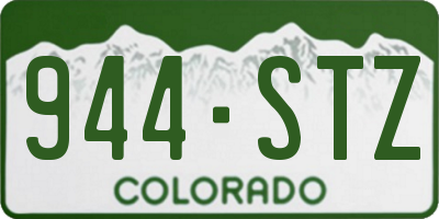 CO license plate 944STZ