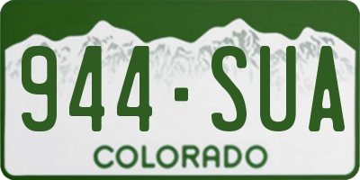 CO license plate 944SUA