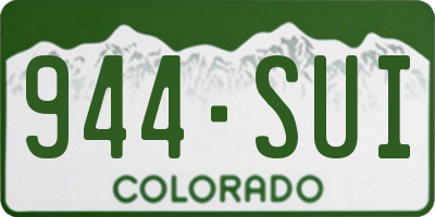 CO license plate 944SUI