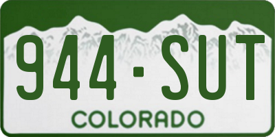 CO license plate 944SUT