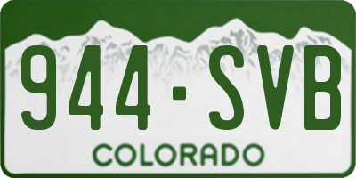 CO license plate 944SVB