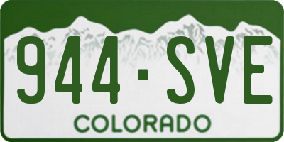 CO license plate 944SVE