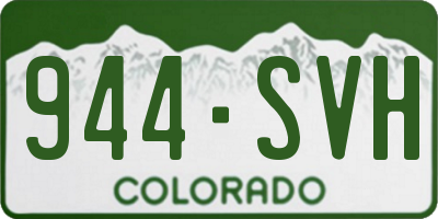 CO license plate 944SVH