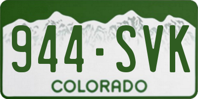 CO license plate 944SVK
