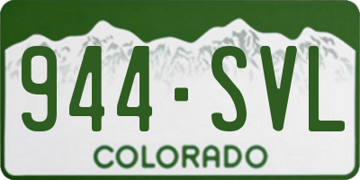 CO license plate 944SVL