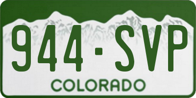 CO license plate 944SVP