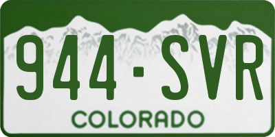 CO license plate 944SVR