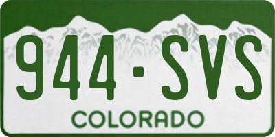 CO license plate 944SVS
